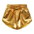 thumbnail image 1 of Girls Metallic Hot Shiny Sparkly Dance Outfits Sport Atletic Yoga Fitness Shorts Pants 4-12 Years, 1 of 9