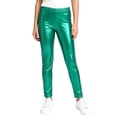 thumbnail image 1 of Girls' Metallic Leggings Shiny Sparkle Dance Pants Elastic Waist Tights for 80s Disco Party Performance Activewear Kids Yoga Bottoms, 1 of 5