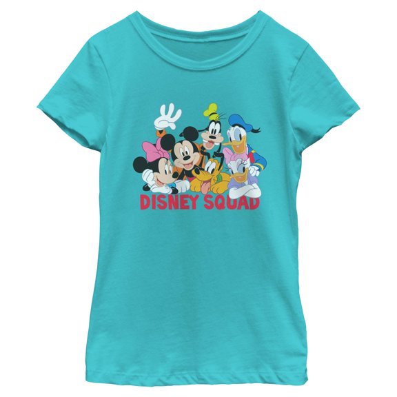 Girls Mickey & Friends Disney Squad Group Shot T Shirt