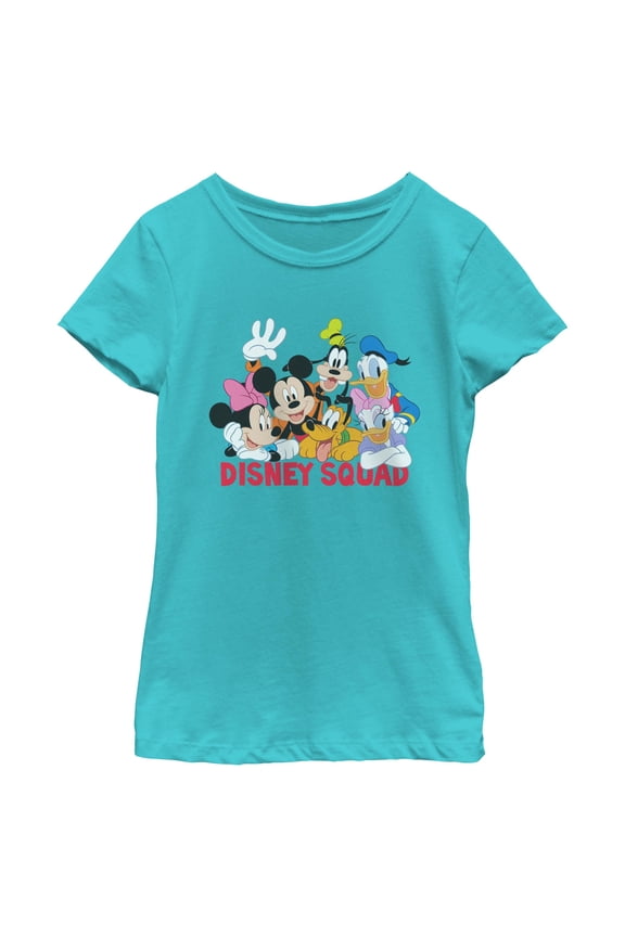 Girls Mickey & Friends Disney Squad Group Shot T Shirt