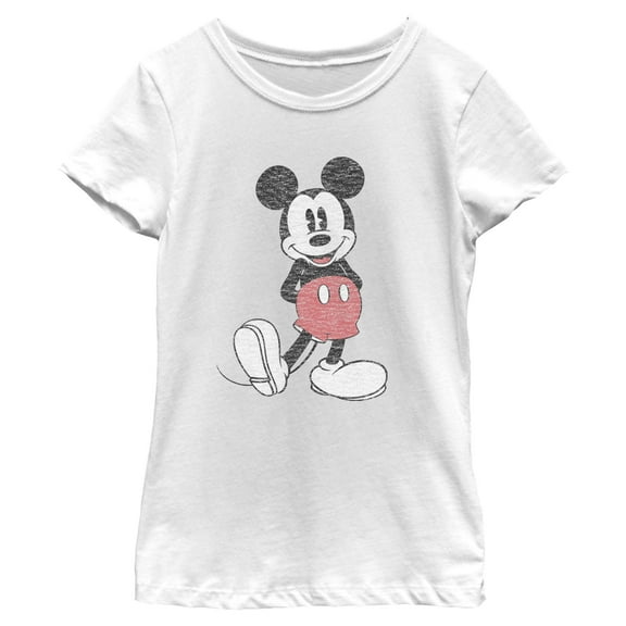 Girls Mickey & Friends Distressed Icon Pose T Shirt