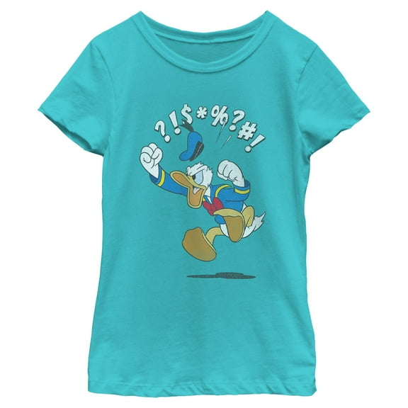 Girls Mickey & Friends Donald Duck Angry Jump T Shirt