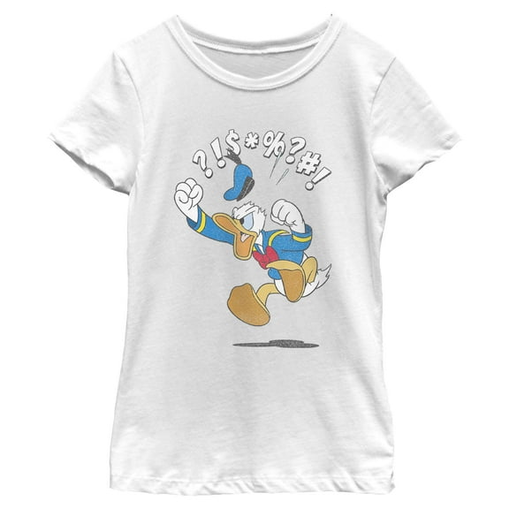 Girls Mickey & Friends Donald Duck Angry Jump T Shirt