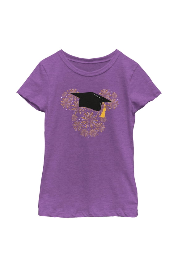 Girls Mickey & Friends Graduated Fireworks Logo T Shirt