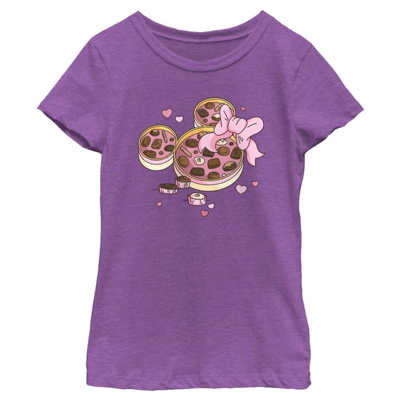 Girls Mickey & Friends Heart Chocolate Box T Shirt