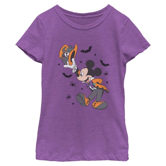 Girls Mickey & Friends Master Outfit Bats and Spiders Hat T Shirt
