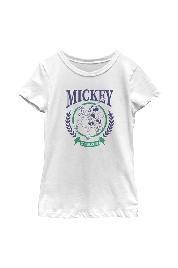 Girls Mickey & Friends Social Club T Shirt