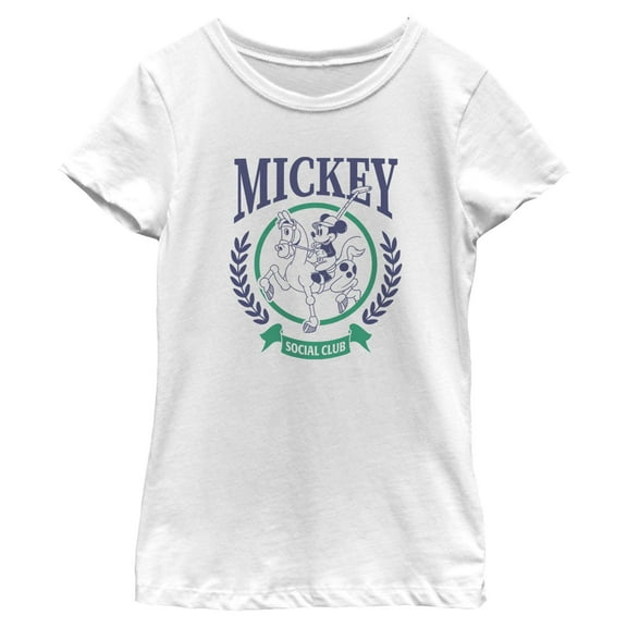 Girls Mickey & Friends Social Club T Shirt