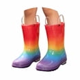 thumbnail image 1 of Girls Mid Calf Rain Boots For Kids High Transparent PVC Rain Boot With Slip Sole For Toddlers To Juniors, 1 of 8