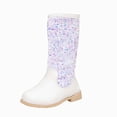 thumbnail image 1 of Girls Mid Calf Round Toe Boots Toddler Little Kid Big Kid Riding Shoes for Fall Winter, 1 of 9