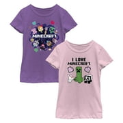 Girls Minecraft Adorable Creeper Bundle 2-Pack T Shirt