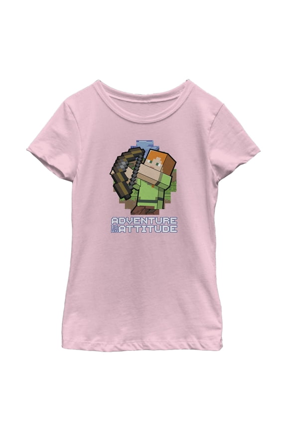 Girls Minecraft Alex Adventure Is an Attitude T Shirt