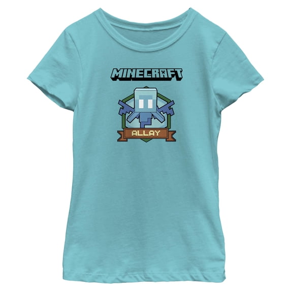 Girls Minecraft Allay Badge T Shirt