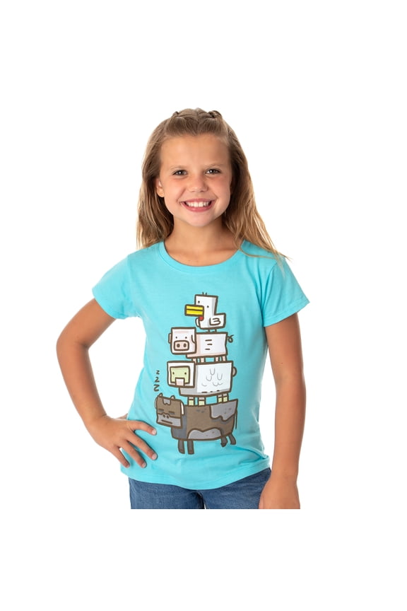 Girls Minecraft Animal Totem Short Sleeve Tee T-Shirt