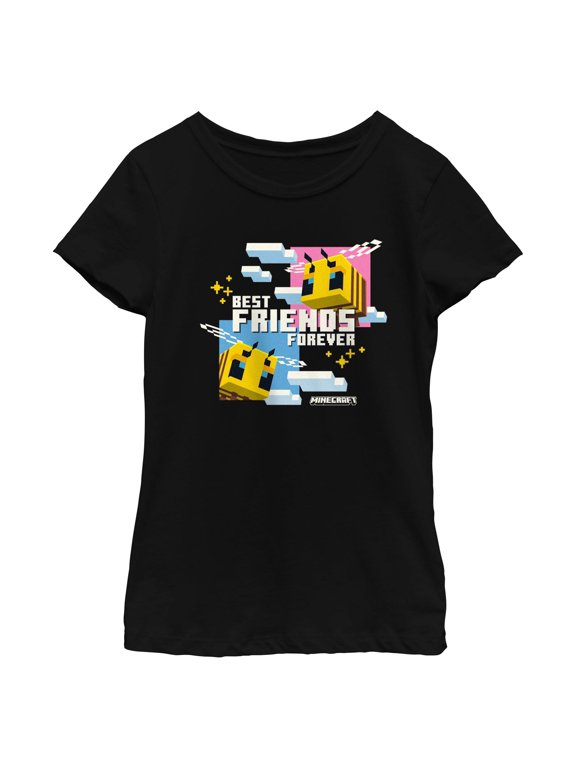 Girls Minecraft Bees Best Friends Forever T Shirt