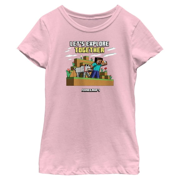 Girls Minecraft Explore Together T Shirt