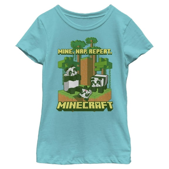 Girls Minecraft Nap and Repeat T Shirt