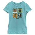 thumbnail image 1 of Girls Minecraft Pixel Item Grid T Shirt, 1 of 4