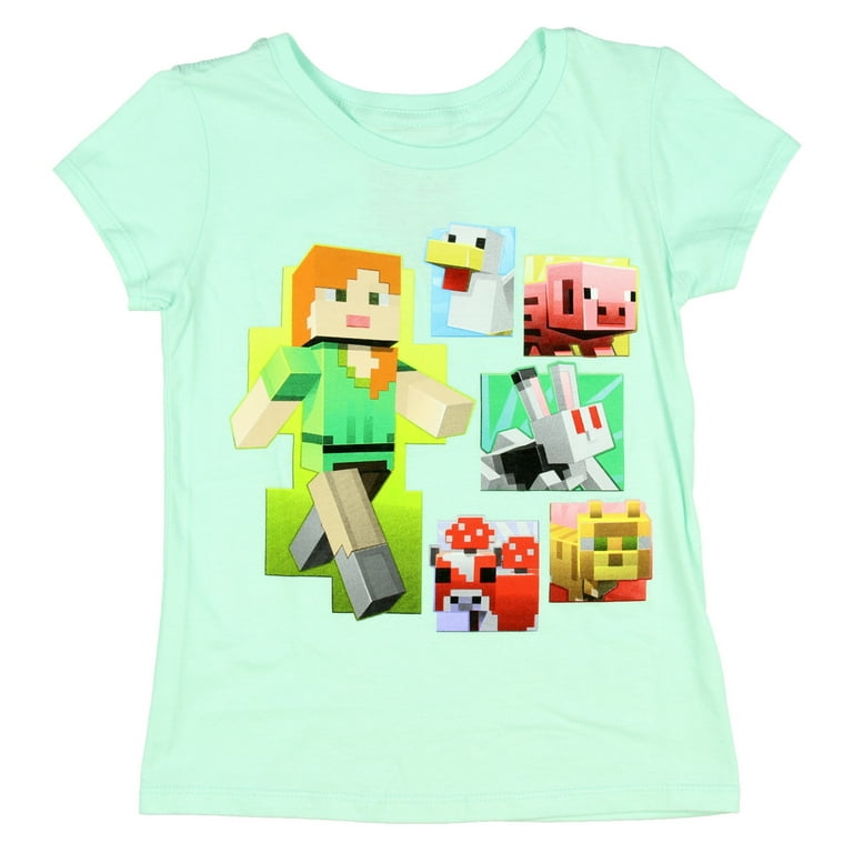 Minecraft t shirt girl discount