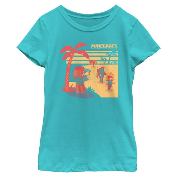 Girls Minecraft Summer Fight T Shirt
