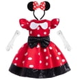 thumbnail image 1 of Girls Mini Mouse Princess Dress Polka Dot Costume Christmas Birthday Dress up, 18M-7Y, 1 of 8