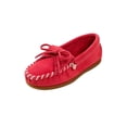 thumbnail image 1 of Minnetonka Children's Kilty Hardsole Moccasin, Hot Pink 2 Big Kid, 1 of 6