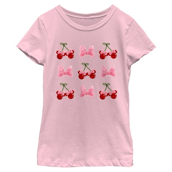 Girls Minnie Mouse Cherries and Bows T Shirt