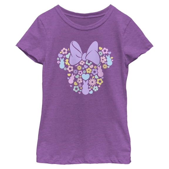 Girls Minnie Mouse Cute Easter Bow T Shirt