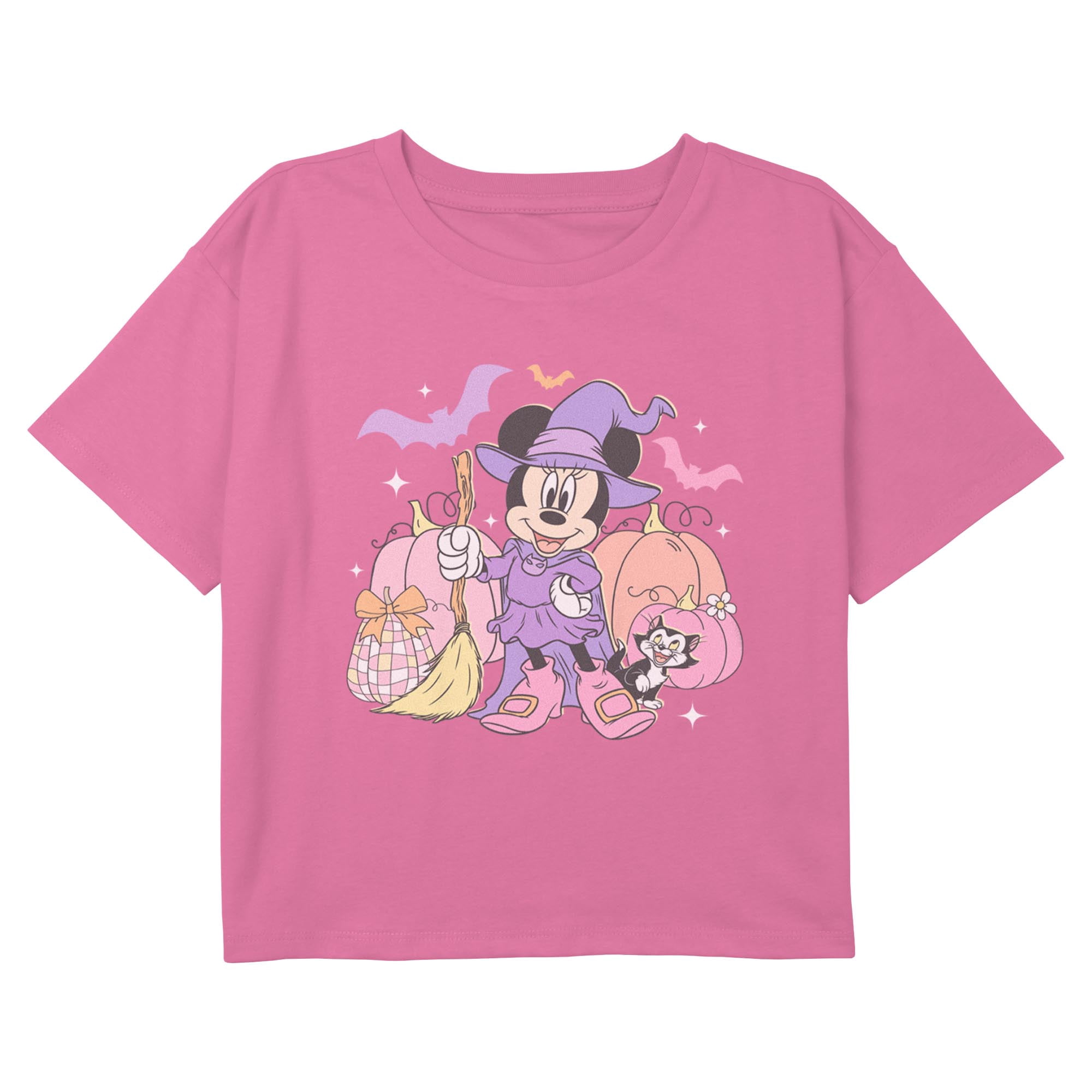 Girls Minnie Mouse Halloween Witch Purple Costume Pumpkin Pose