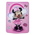 thumbnail image 1 of Girls Minnie Mouse Throw Blanket 45" x 60" Pink Disney Rainbow Smiles, 1 of 4