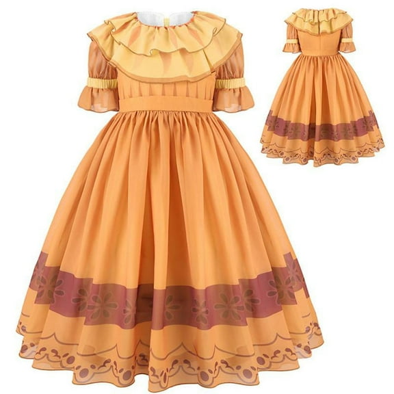 Girls Mirabel/Isabella/Pepa Cosplay Dress Madrigal Halloween Party Outfits