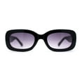 thumbnail image 1 of Girls Mod Narrow Rounded Rectangle Plastic Fashion Sunglasses Black Smoke, 1 of 4