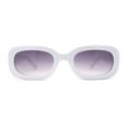 thumbnail image 1 of Girls Mod Narrow Rounded Rectangle Plastic Fashion Sunglasses White Smoke, 1 of 4