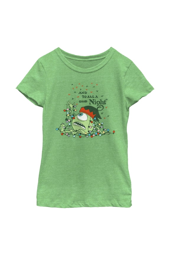 Girls Monsters Inc And To All Good Night Wazowski T Shirt