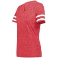 thumbnail image 1 of Holloway 223345.59N.S Girls Monterey T-Shirt, Scarlet Heather & White - Small, 1 of 1