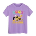 thumbnail image 1 of Girls Mother's Day Bunny Shirt Casual Breathable Brown Eggs-Track Summer Easter Tshirt Kids Easter Hop Toddler Short Sleeve Top, 1 of 6