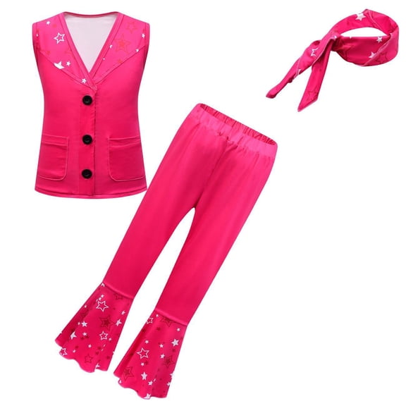 Girls Movie Doll Costume Halloween Cowgirl Cosplay Suit, 3-10 Year