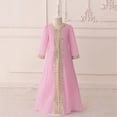 thumbnail image 1 of Girls Muslim Abaya Robe Long Sleeve Embroidered Prayer Dress Middle East Muslim Dubai Robe Ramadan Eid Kaftan, 1 of 8