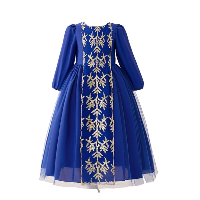 Girls Muslim Princess Dress Long Sleeve Prayer Maxi Dress 4-7 Year -  Walmart.com