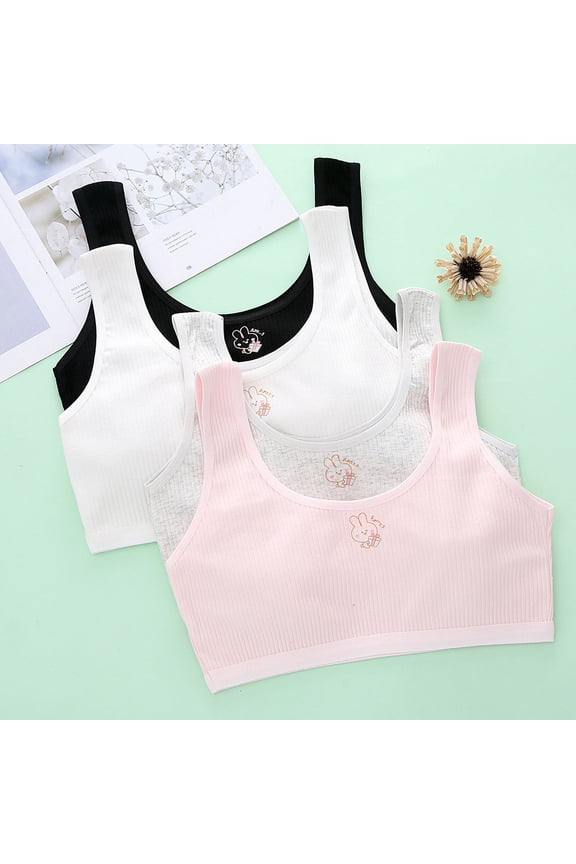 Girls Must-Have Cropped Cami | Made from Breathable Cotton Stretch | The Perfect Blend of Training Bra and Light Sports Bra | Color Packs