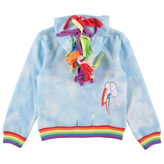 Girls My Little Pony Rainbow Dash Zip up Sweatshirt Hoodie - Little and Big Girls Sizes Xs-Xl