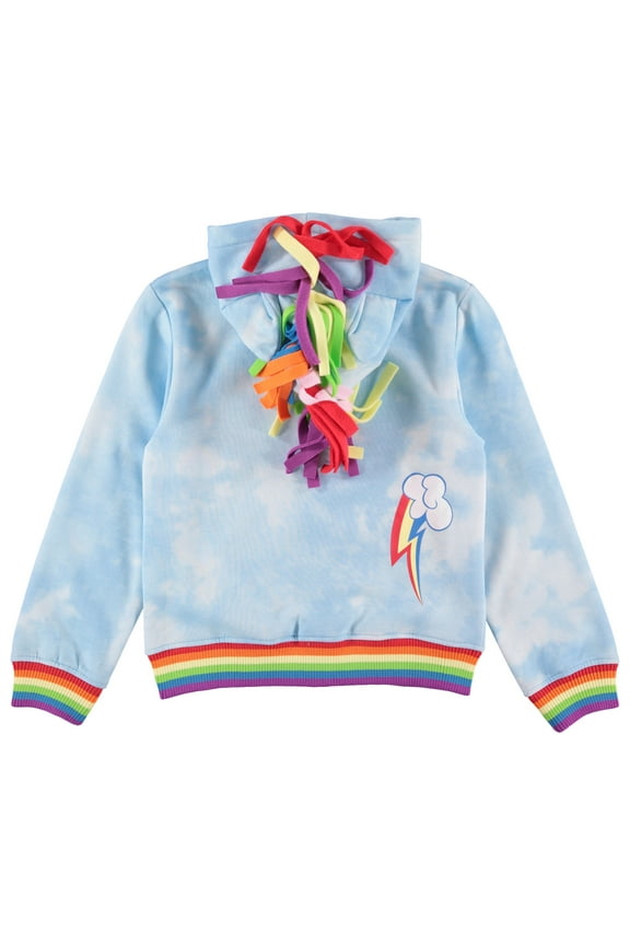 Girls My Little Pony Rainbow Dash Zip up Sweatshirt Hoodie - Little and Big Girls Sizes Xs-Xl