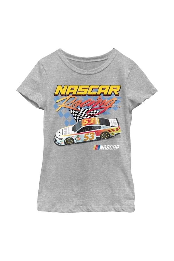 Girls NASCAR Retro Racing 53 Car T Shirt