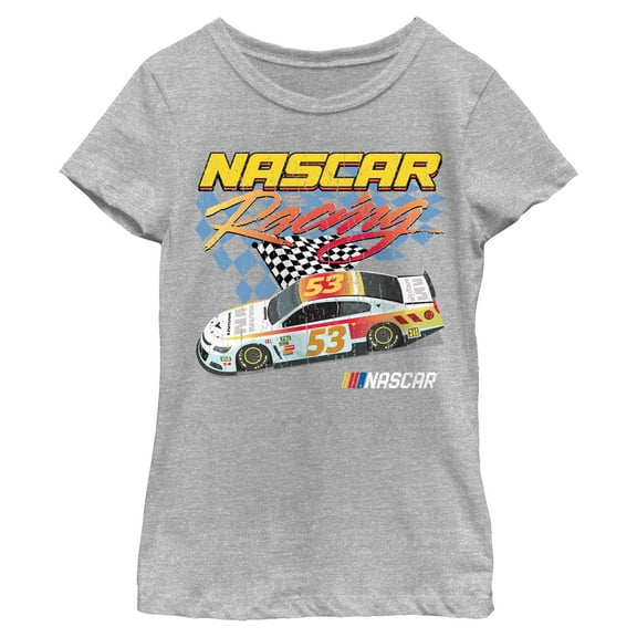 Girls NASCAR Retro Racing 53 Car T Shirt