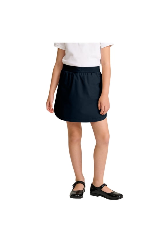 Girls Navy Blue School Skirt, Pleated or A-Line Style Uniform Skirt with Elastic Waistband for Girls 5-15 Years, Knee Length,Size 13-14T