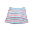 thumbnail image 1 of Girls Neon Pink & Orange Stripe Skort Scooter Skirt Large (14), 1 of 1