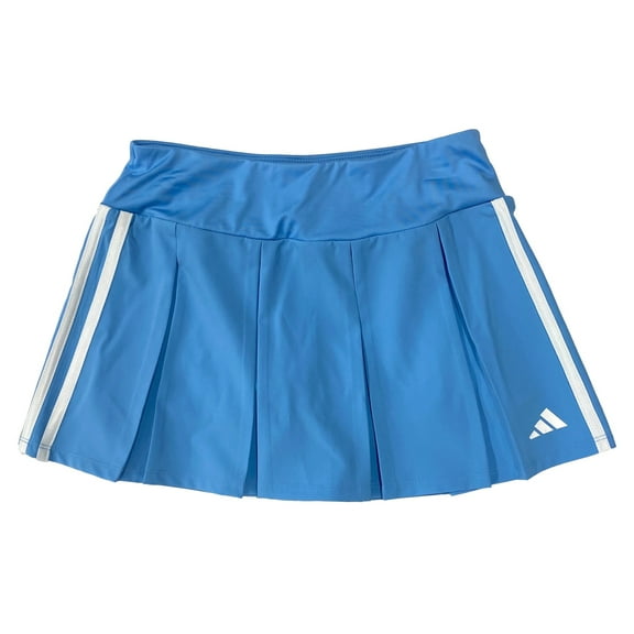Adidas Girls Light Blue Three Stripes Pleated Skort Scooter Skirt L (14)