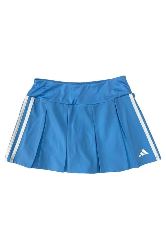 Girls Light Blue Three Stripes Pleated Skort Scooter Skirt M 10/12