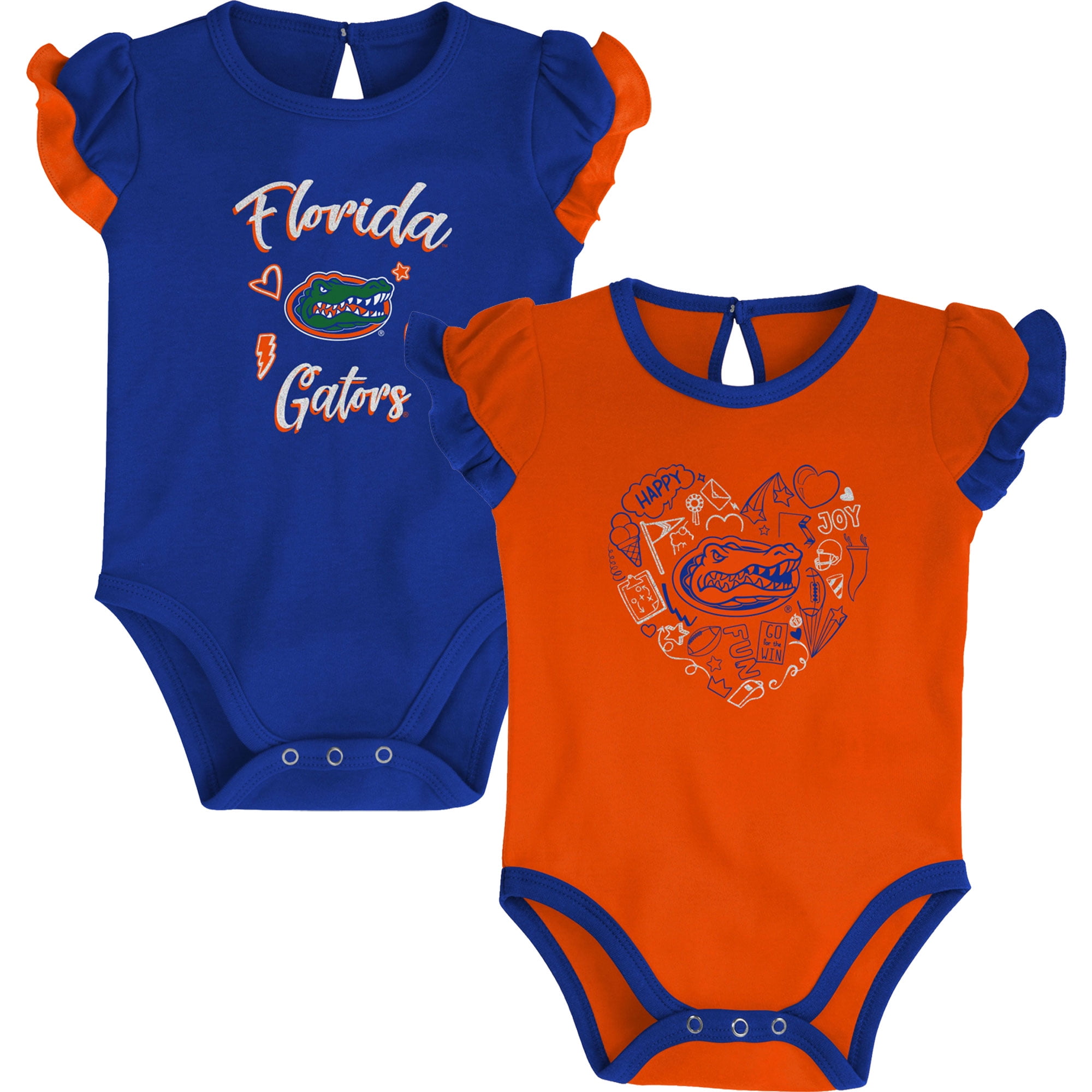 Girls Newborn & Infant Royal/Orange Florida Gators Too Much Love Two