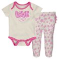 thumbnail image 1 of Girls Newborn & Infant White Kansas City Chiefs All The Love 2 Piece Bodysuit and Pants Set, 1 of 4